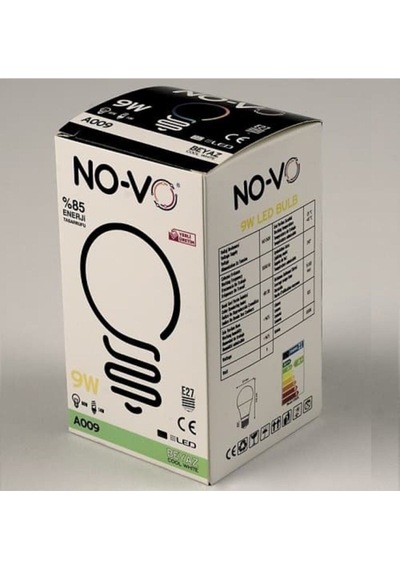 No-vo 9 W Led Ampul Beyaz 6500k E-27 Duy Beyaz Işık E27 Led Ampul 9 Watt Yok
