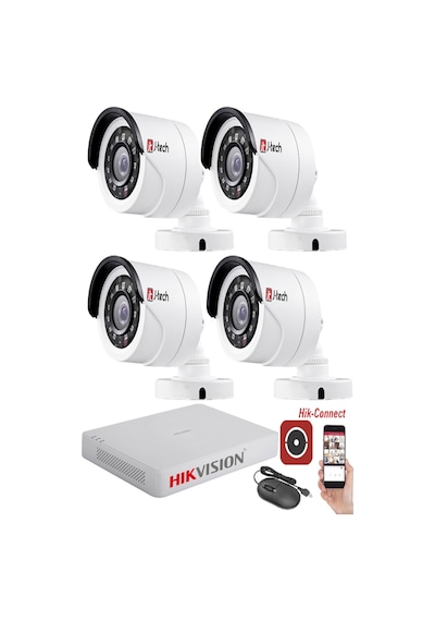 Hikvision DS-7104HGHI-K1 DVR + 4 Kamera 2MP 1080P HD Güvenlik Se