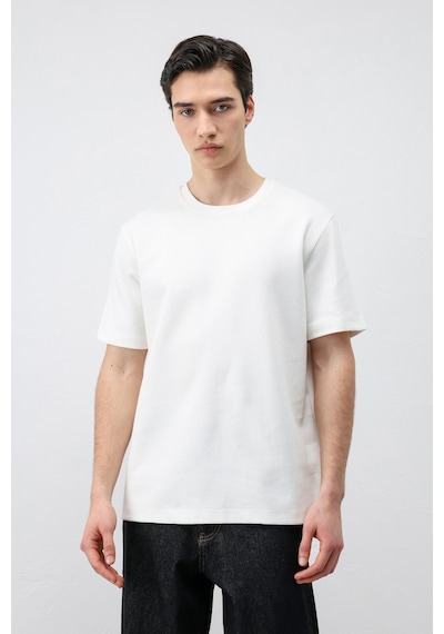 Antioch Regular Fit Basic Erkek T-shirt Ekru
