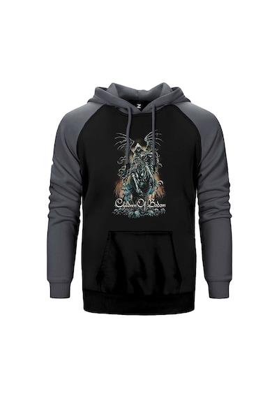 Children Of Bodom Horseman Gri Renk Reglan Kol Kapşonlu Sweatshirt Gri
