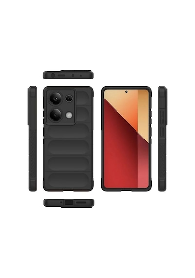 Redmi Note 13 Pro 4G Uyumlu Silikon Kılıf - Kamera Korumalı Esnek Yeni Nesil Airbag Kapak-Mavi