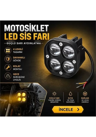 Hubrendy Sh Powermaster Pm-22740 45w Motosiklet Sis Lambası