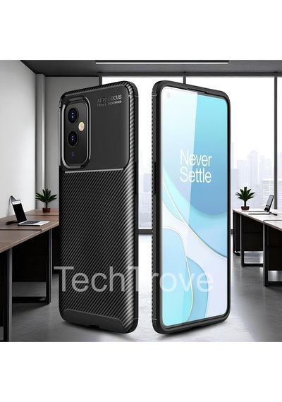 One Plus 9 Kılıf Kamera Korumalı Darbe Emici Karbon Fiber Desenli Renk Atmaz Silikon Kapak