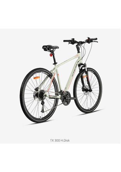 Kron Tx300 Hidrolik Disk 28 Jant Trekking Bisiklet Mat Bej-gri/kırmızı 46 Cm Gri - Kırmızı