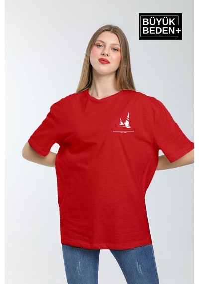 Superlife Kadın Büyük Beden Yelken Baskılı 3xl-6xl Bisiklet Yaka Tshırt Spr26btsk510-11 Kırmızı Superlife Kadın Büyük Beden Yelken Baskılı 3xl-6xl Bisiklet Yaka Tshırt Spr26btsk510-11 Kırmızı