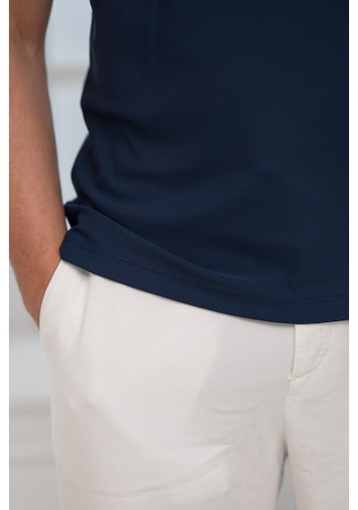 Paul Martin Slimfit Lyocell Kumaş Likralı Küçük Armürlü Bisiklet Yaka T-shirt İndigo Paul Martin Slimfit Lyocell Kumaş Likralı Küçük Armürlü Bisiklet Yaka T-shirt İndigo