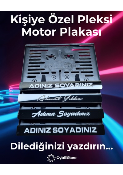 Kişiye Özel Pleksi Motosiklet Plaka Altlığı Şık Ve Dayanıklı Plaka
