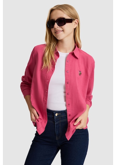U.S. Polo Assn. U.s. Polo Assn. Kadın Fuşya Gömlek Basic 50320204-vr023 Fusya