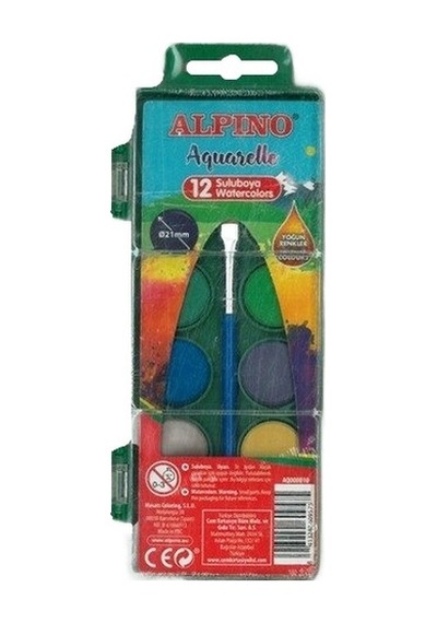 Alpino Sulu Boya 12 Renk Küçük Boy 21 MM