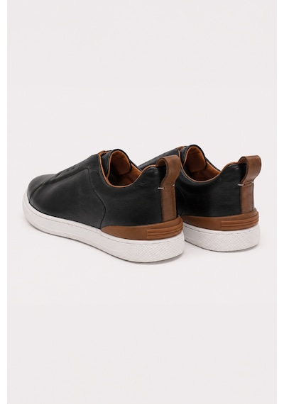 Morven Erkek Siyah Deri Sneaker Ayakkabı 25ms005033001 Siyah