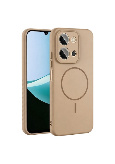 Xiaomi Redmi 15c Kılıf New Style M-safe Şarj Özellikli Tea Kapak Gold