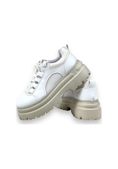 Kadın Zalt Beyaz Konfortaban Fileli Yazlık Günlük Yürüyüş Spor Sneaker 6 Cm Spz01 001