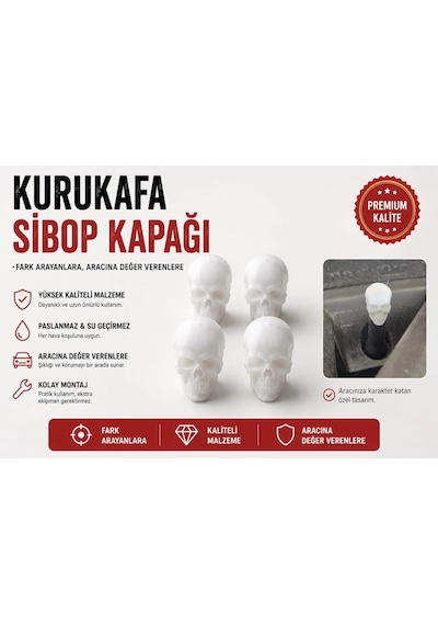 Kurukafa Sibop Kapağı , Kurukafa Araç Lastik Sibop Kapağı , Kurukafa Araç Tekerlek Sibop Kapağı -