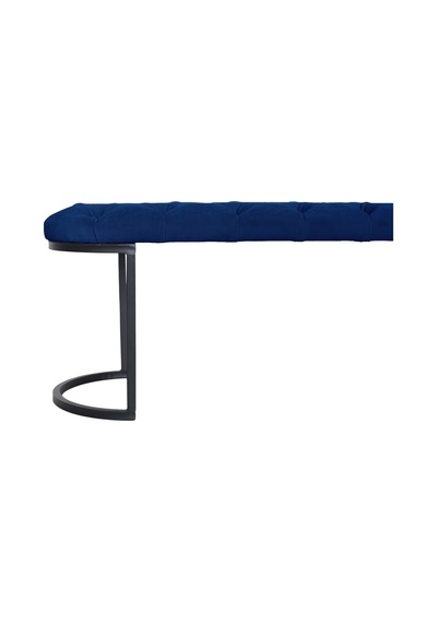Elısse Mavi Model- Oval Metal Ayak 100 Cm Bench&koltuk&puf-yatak Odası Önü&ucu Puff&oturak