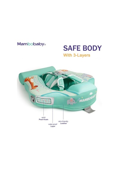 Mambobaby Yüzme Simidi - Zoo, Emniyetli, Gölgelikli Ve Ayak Destekli