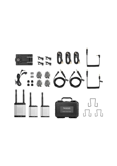 Saramonic Vlink2 Kit2 (TX+TX+RX) 2.4 GHz Kablosuz Mikrofon Sistemi