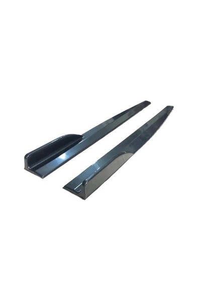 Seat Leon 2005-2012 Yan Marşpiyel Altı Lip Kulaklı Kısa 86 Cm Piona Black Parlak Siyah 2li Set