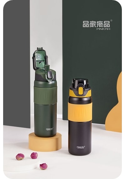 Pınkah Pj-3641 590ml Yeşil Çelik Matara Diğer