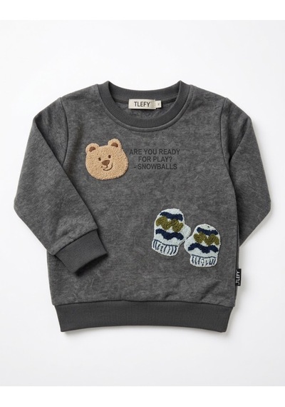 Babydoll Sweatshirt Tuffy Açık Gri Melanj