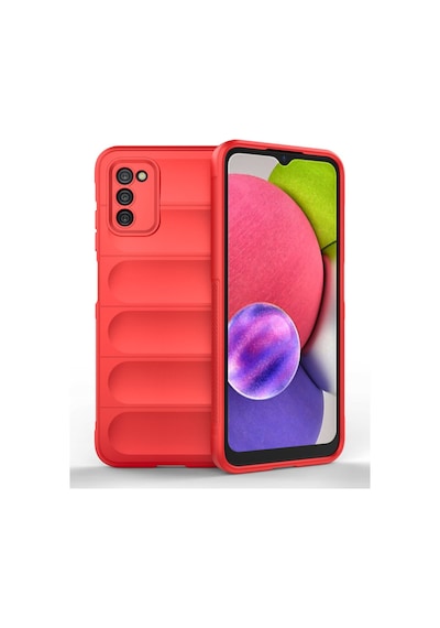 Samsung Galaxy Uyumlu   A03s Kılıf Optimum Silikon - Kırmızı