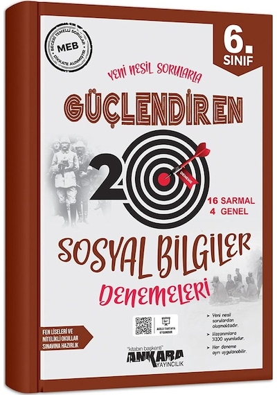 Ankara Yayınları 6. Sınıf Sosyal Bilgiler Güçlendiren 12 Li Denem