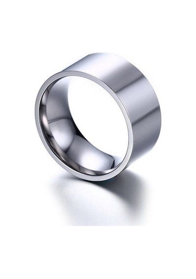 Chavin 10Mm. Geniş Parlak Gri Bayan Erkek Çelik Alyans Yüzük Dt01 Chavin 10Mm. Geniş Parlak Gri Bayan Erkek Çelik Alyans Yüzük Dt01