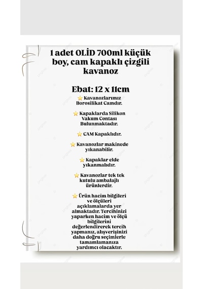700 Ml Cam Kavanoz Kapaklı Bakliyat, Baharat & Kuru Gıda Saklama Kabı Şeffaf, Dayanıklı Cam