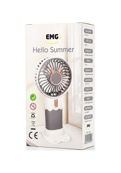 Emg Mini El Fanı Sabit Başlık 1 Kademe Hız M.üstü Ayaklı Vantilatör