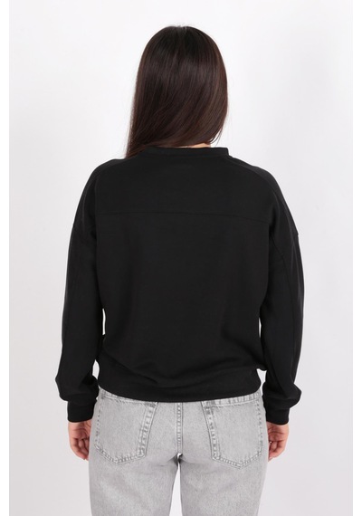 Busem W0011055 Kadın Modal Sweatshirt Siyah