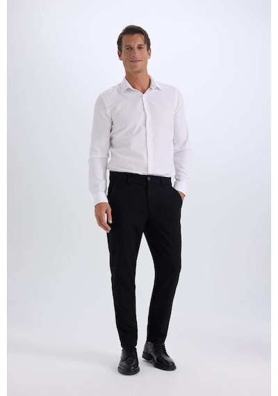 DeFacto Jogger Düz Paça Her Yöne Esneyen Yazlık Kumaş Pantolon -  T6317AZ25SPBK27