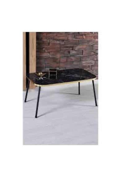 Orta Sehpa Kr Altın Bendir Siyah Metal Ayak Diğer