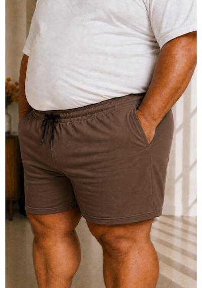 Sngl Tekstil Erkek Büyük Beden Şort 3xl 4xl 5xl 6xl 7xl 8xl 9xl Kahverengi