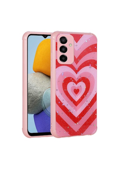 Zore Galaxy M23 Kılıf Simli Desenli Kamera Korumalı Parlak Nvth Popy Kapak - Çiçek