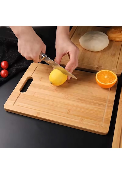 Bambu Kesme Tahtası Seti, Kalın Kaliteli Ahşap, Farklı Ebatlar, Kolay Temizlenir 30x20 Diğer