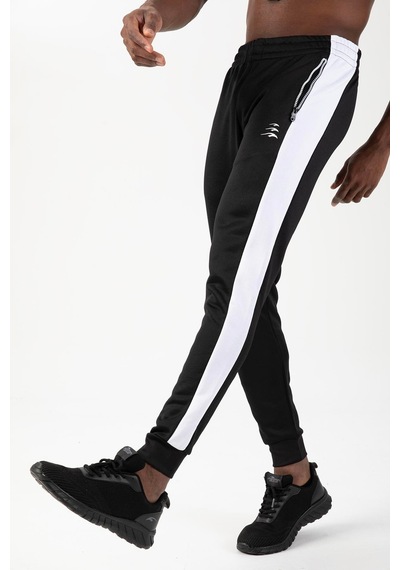 Maraton Sportswear Regular Erkek Ribana Paça Basic Siyah Eşofman Altı 21749-siyah Siyah