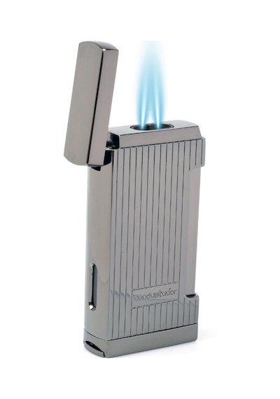 Conquistador Çift Torch Pürmüz Gunmetal Delicili Metal Puro Çakmağı Cnq-037