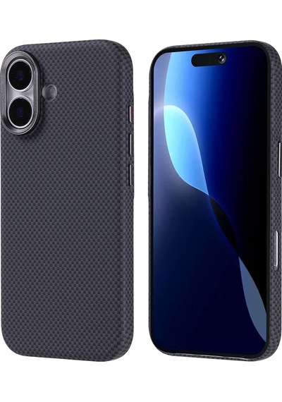 Nourthkiingdom Apple Uyumlu iPhone 17 Kılıf M-safe Şarj Özellikli Karbon Fiber Görünümlü Nrtk Nekst Kapak - Siyah Siyah
