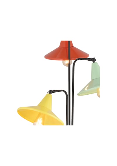 Jadira 3lü Çok Renkli Modern Tasarım Retro 3 Ayaklı Abajur Lamba Metal Lambader