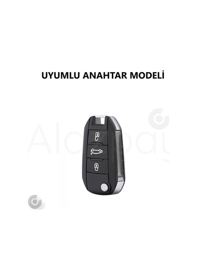 Peugeot 208 301 307 308 508 2008 3008 Partner Parlak Tpu Anahtar Kılıfı Kırmızı