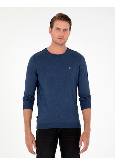 Pierre Cardin Erkek İndigo Melanj Kazak /triko 50296621-vr155 İndigo Melanj