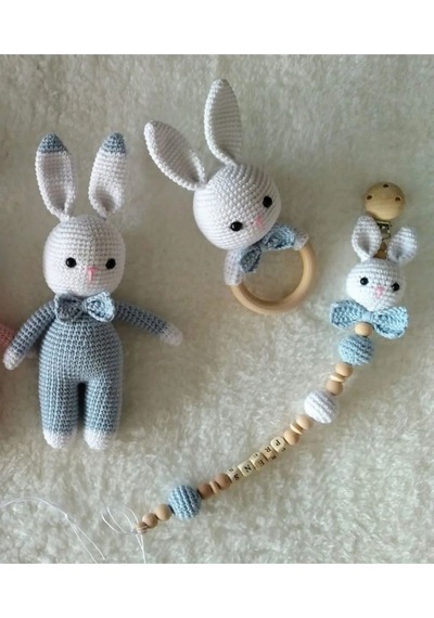 Amigurumi Tavşan Yenidogan Set