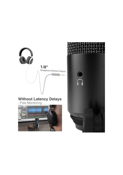 Fifine K670b Usb Siyah Yayinci - Podcast Mikrofonu
