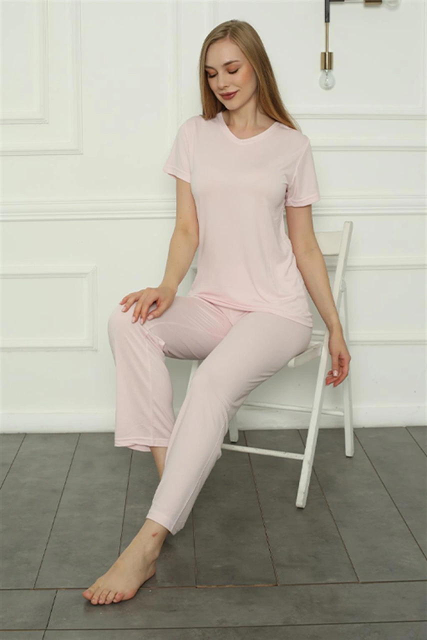 Akbeniz Kadın Penye Pijama Takım 4157 Pembe