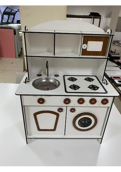 86X60 Ahşap Oyuncak Mutfak