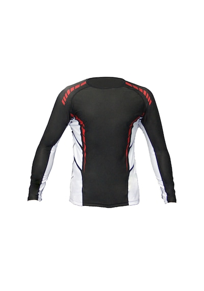 Dosmai Dijital Baskılı Uzun Kollu Rashguard Siyah Beyaz Rg071 Beyaz - Siyah