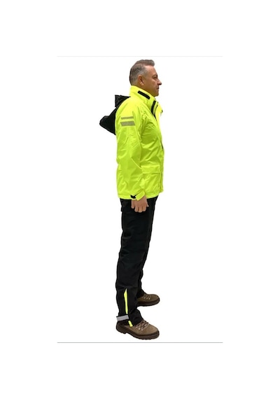 Caretech Ct-neonpro Motosiklet Yağmurluk Astarlı Kapüşonlu Reflektörlü Çantalı Su Rüzgar Geçirmez Medium