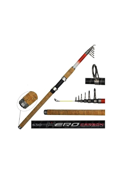 Teleskopik Olta Kamışı Portfish Hero Carbon 390cm 40-80gr 1