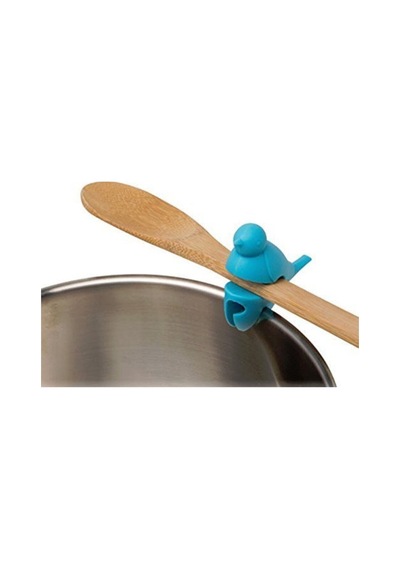 Kaşık Kepçe Tutucu Pot Clip Tencere Kenarı Silikon Kuş Şeklinde Kaşık Kepçe Tutucu - 60654112