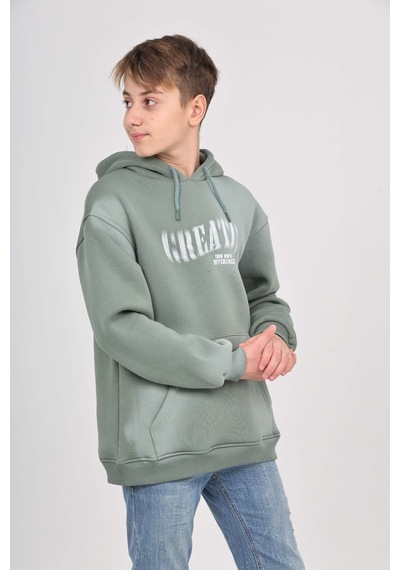 Toontoy Kids Toontoy Erkek Çocuk Pistole Baskılı Sweatshirt Koyu Yeşil