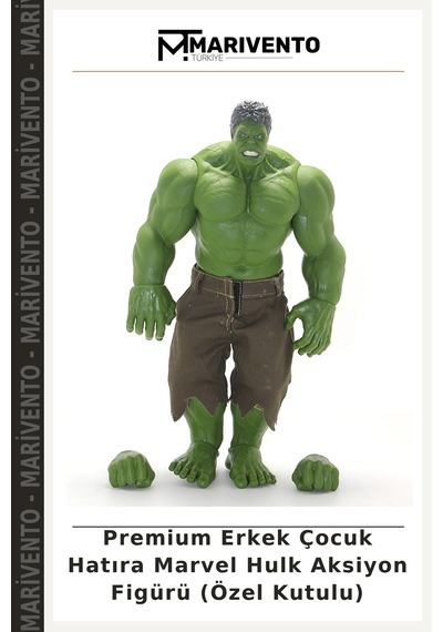 Premium Erkek Çocuk Hatıra Marvel Hulk Aksiyon Figürü Özel Kutulu